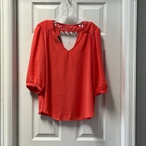 Coral mid sleeve top blouse xl